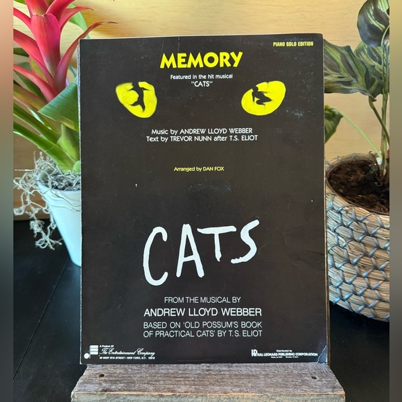 VINTAGE “Memory” Sheet Music | Piano & Voice | CATS | Andrew Lloyd Webber - Picture 1 of 5